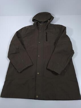 Pendleton Coat Mens L Brown Canvas Hooded Wool Lined Parka Full Zip Outdoor